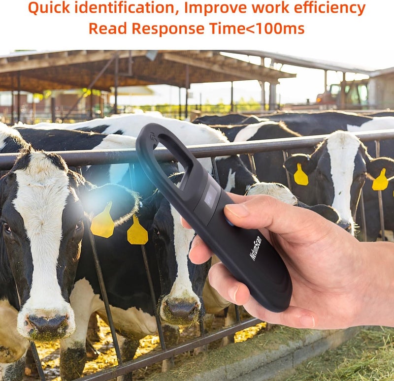 NetumScan Pet Microchip Reader, 256 Data Storage Pet Chip ID Tag Scanner Rechargeable Handheld Animal Scanner with OLED Display for ISO 11784/11785,FDX-B and ID64 RFID EMID - Image 1